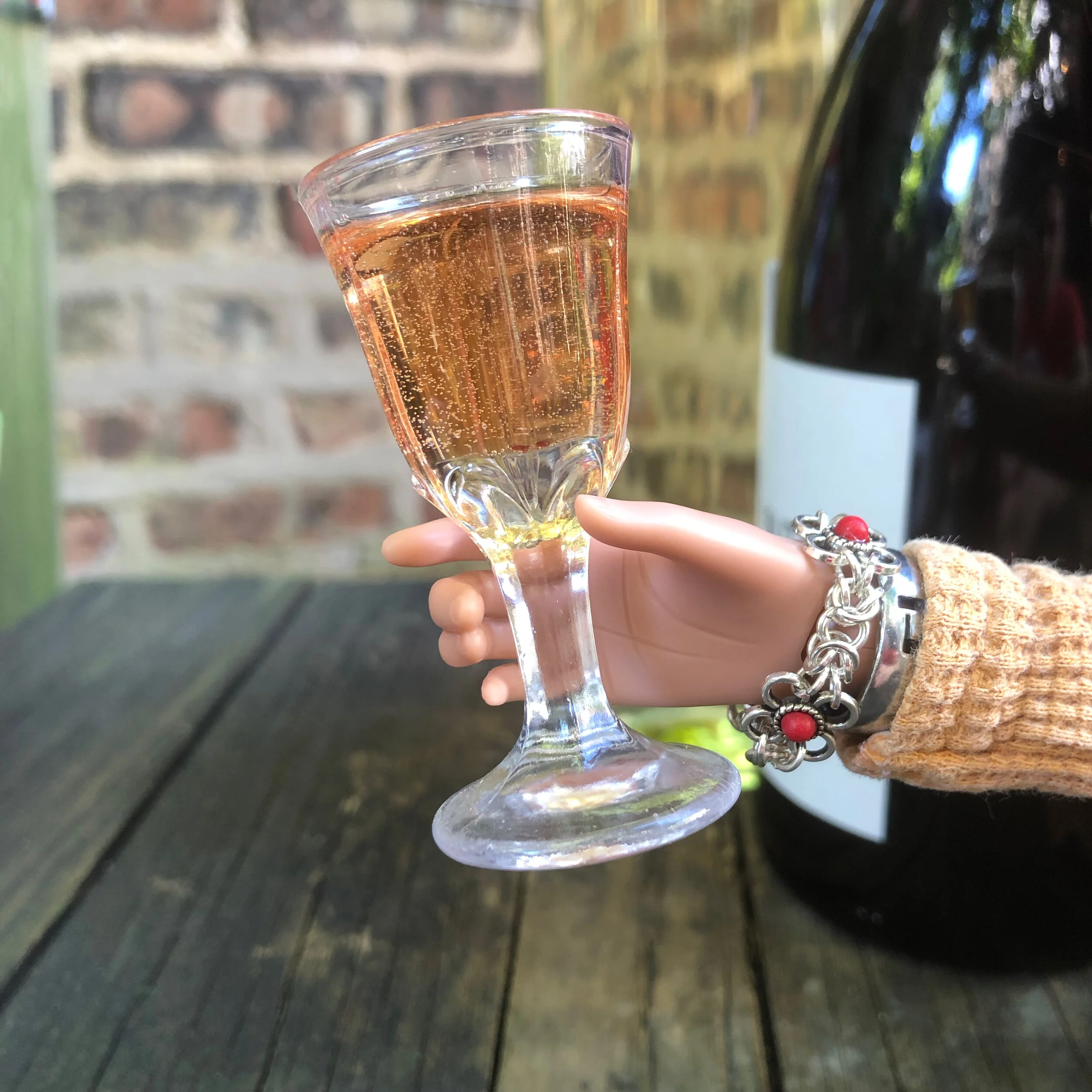 Zinfandel Wine Glass Hand Made Resin 