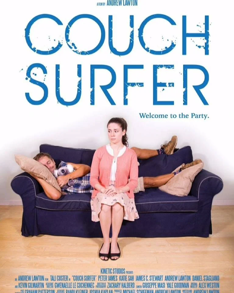 Poster from the comedic film 'Couch Surfer' from Kinetic Studios