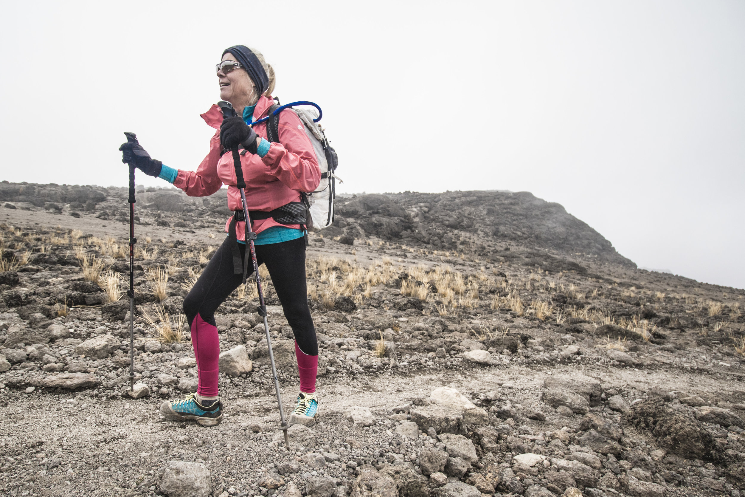 onwards and upwards - mom en route to Lava Tower