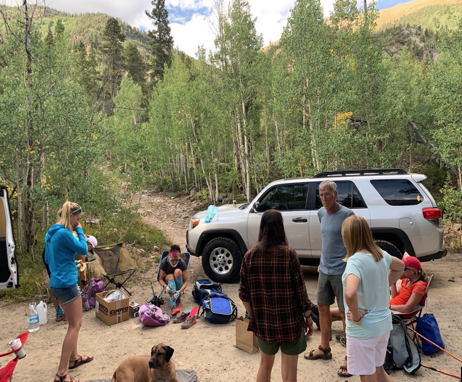 Aid Station one with our surprise visitors