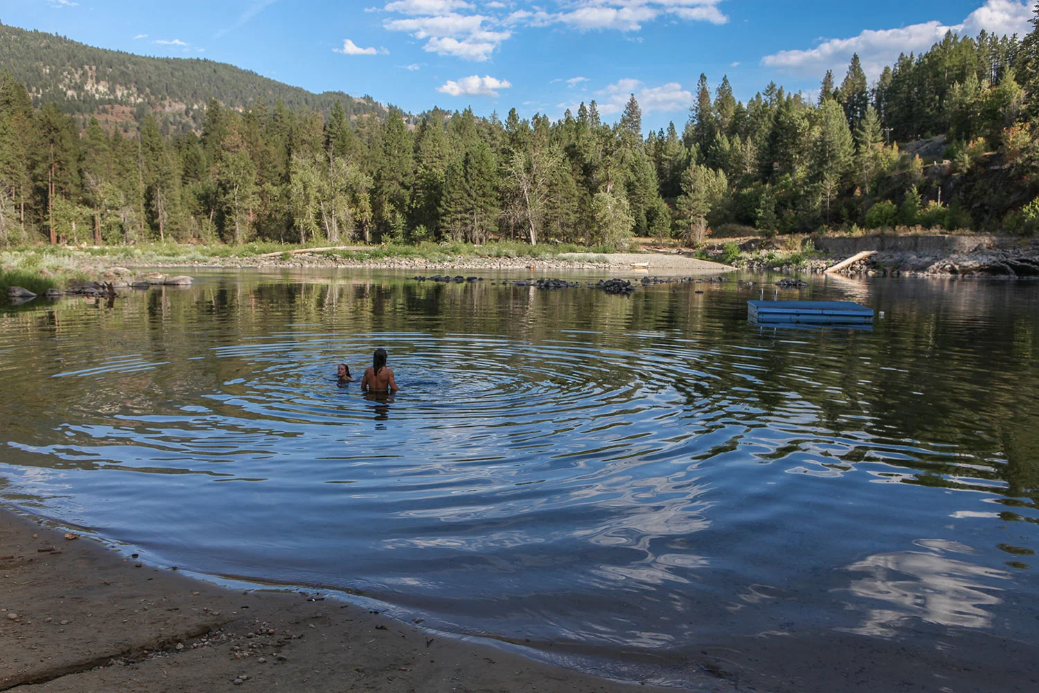 Swimming at Cascade Cove