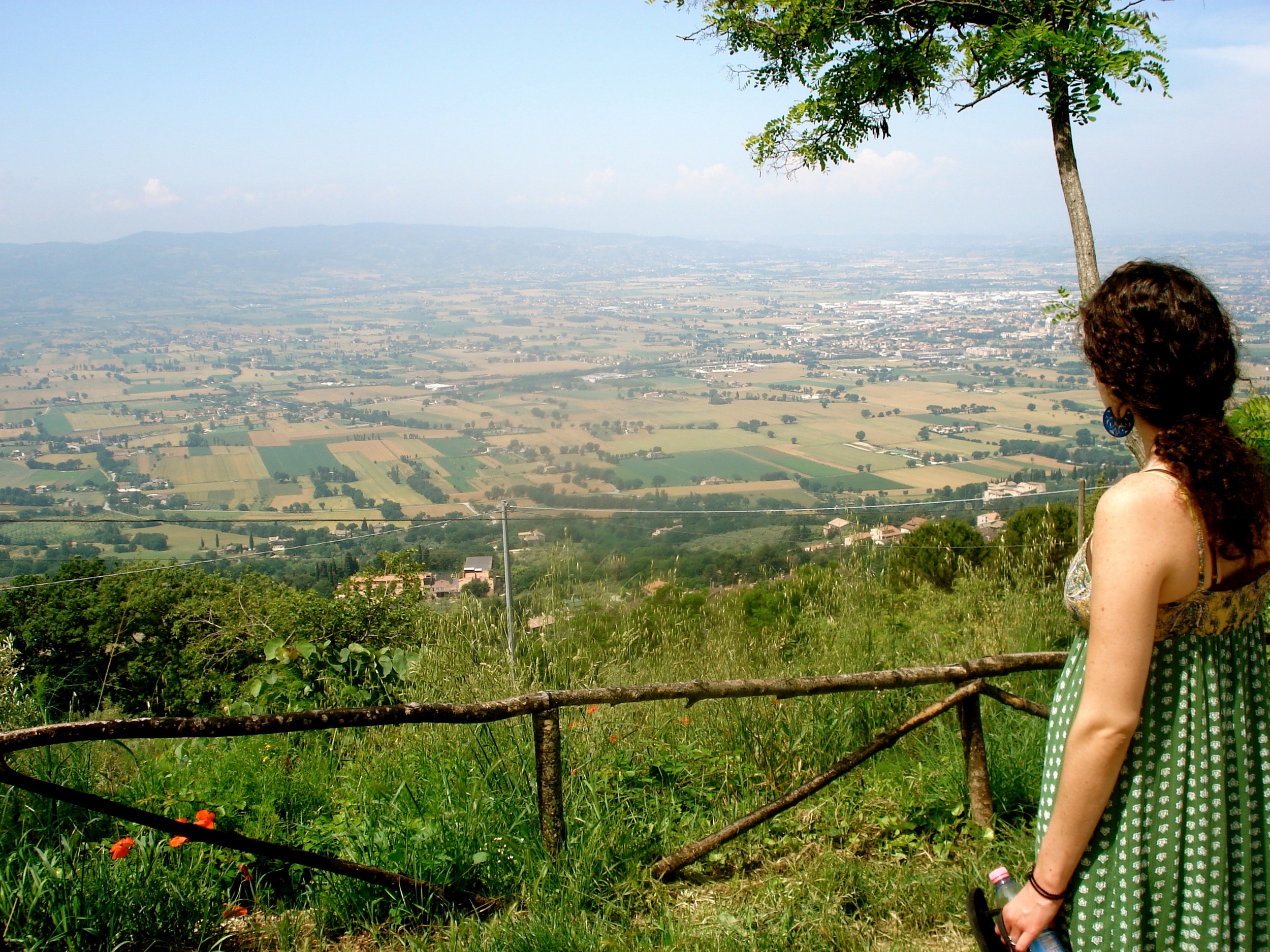 My lovely sister, enjoying the beauty of the Italian countryside on our way up to St. Francis' hermitage. 