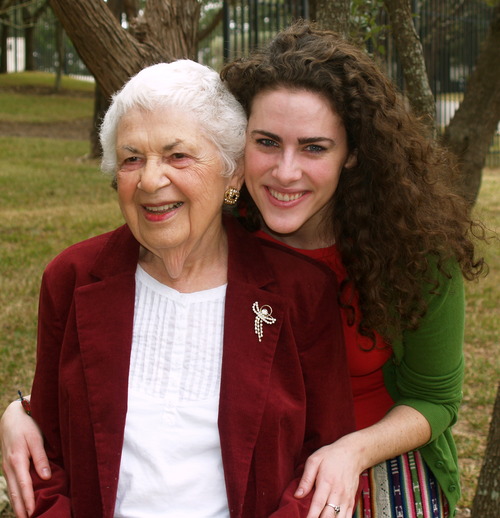 My sister with Mimi. 