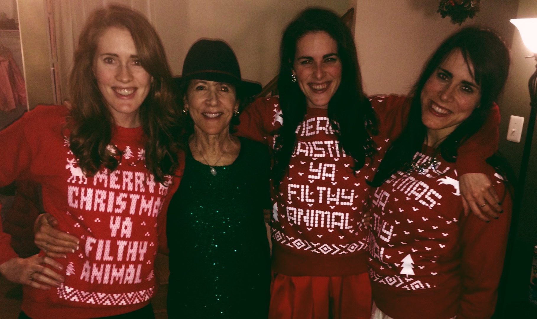 Christmas 2014, complete with matching Home Alone sweatshirts, courtesy of my sister. 