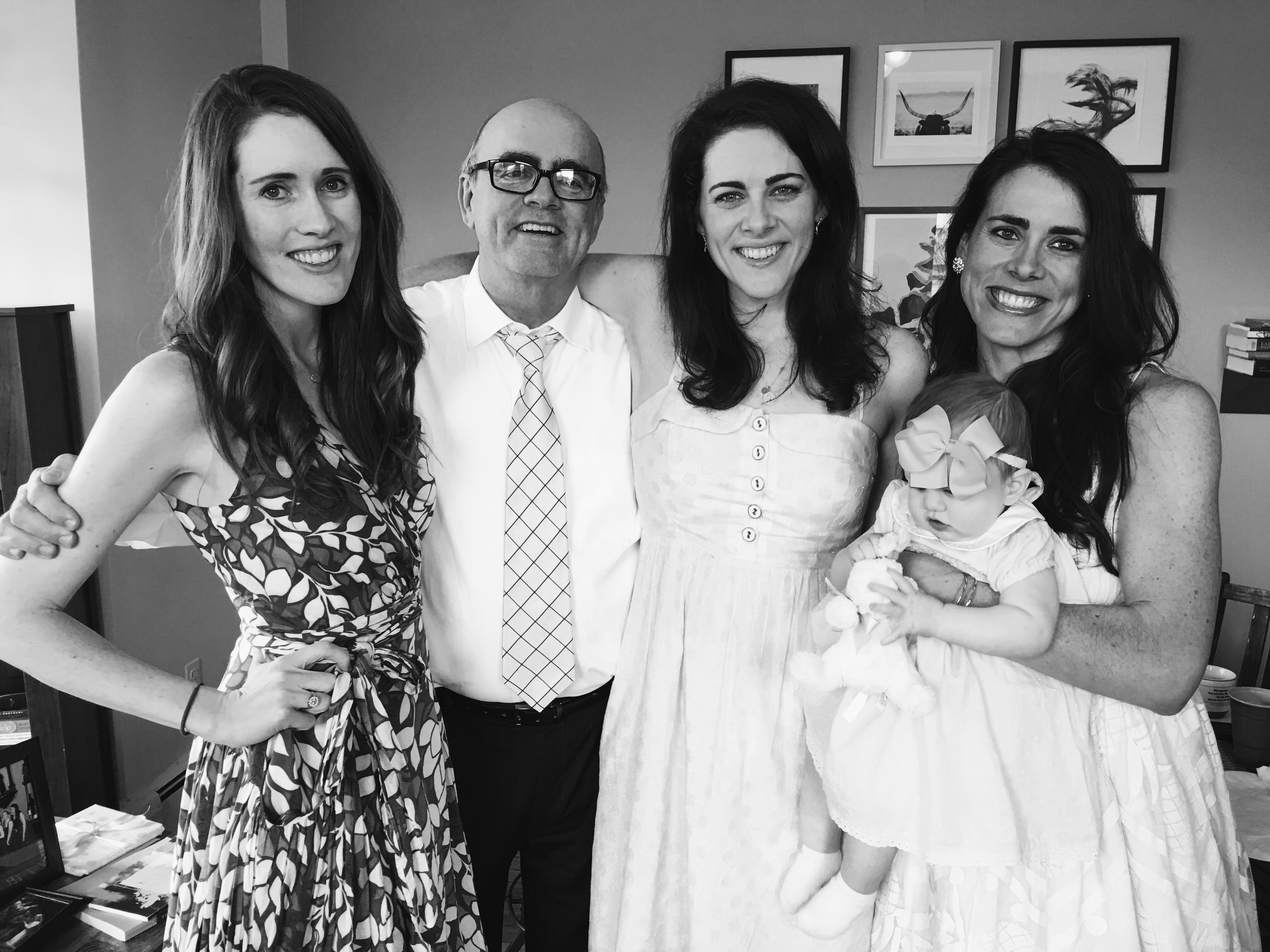 Easter 2016, with my Dad and sisters. I love this photo because I'm smiling my totally authentic smile. 