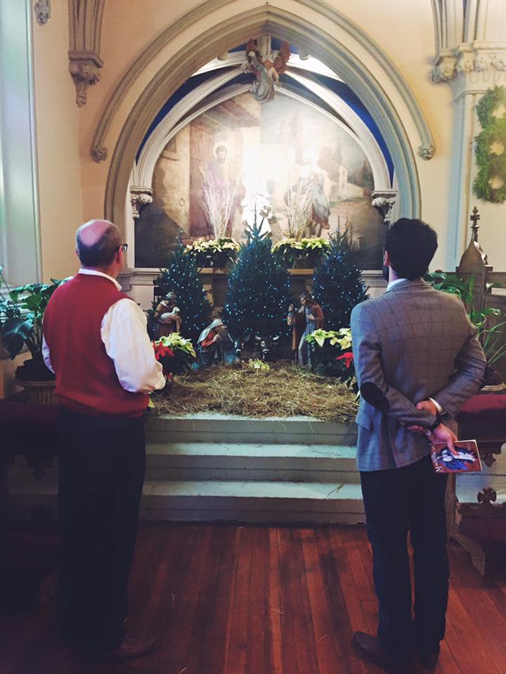 My brother and my dad, last Christmas, being the men of God that they are. 