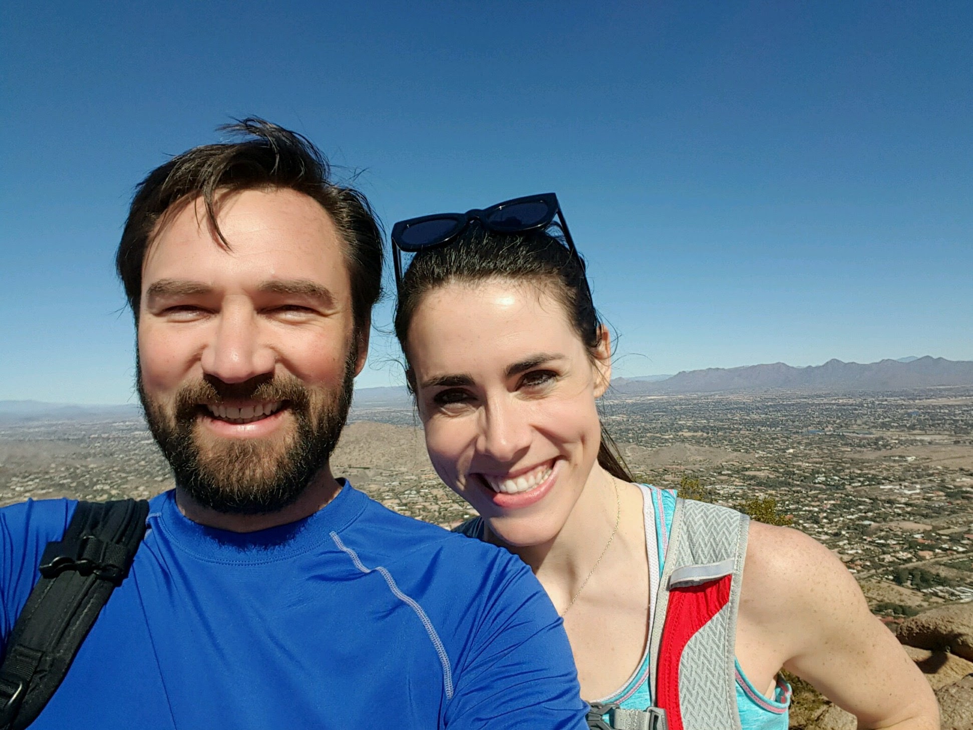 Our first date: hiking Camelback Mountain in Phoenix. 2/6/16. 