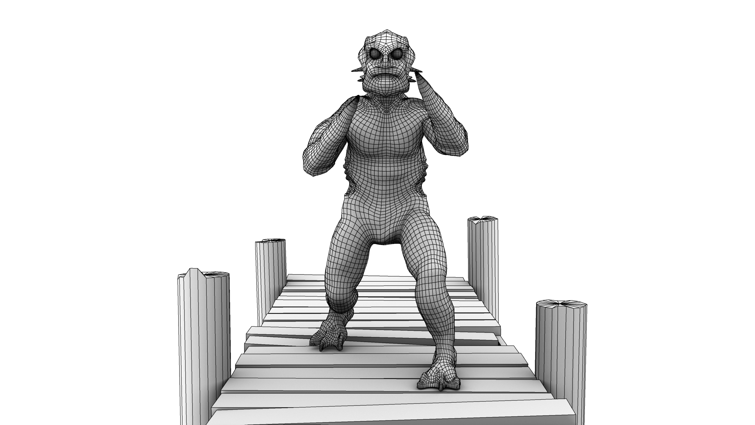 Lagoon_Mon_4k_Fight_Stance_Dock_WireFrame2.png