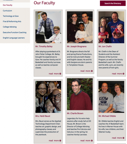 Gow faculty profiles, after.