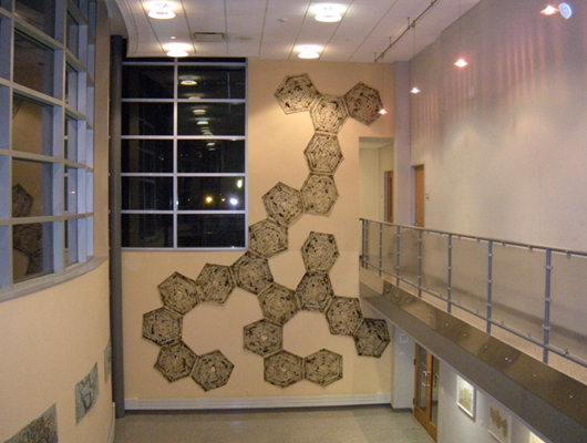 Tubule  22 ft X 17 ft, 2009, Mig Welder on Waxed Masa Paper, Middlesex County College