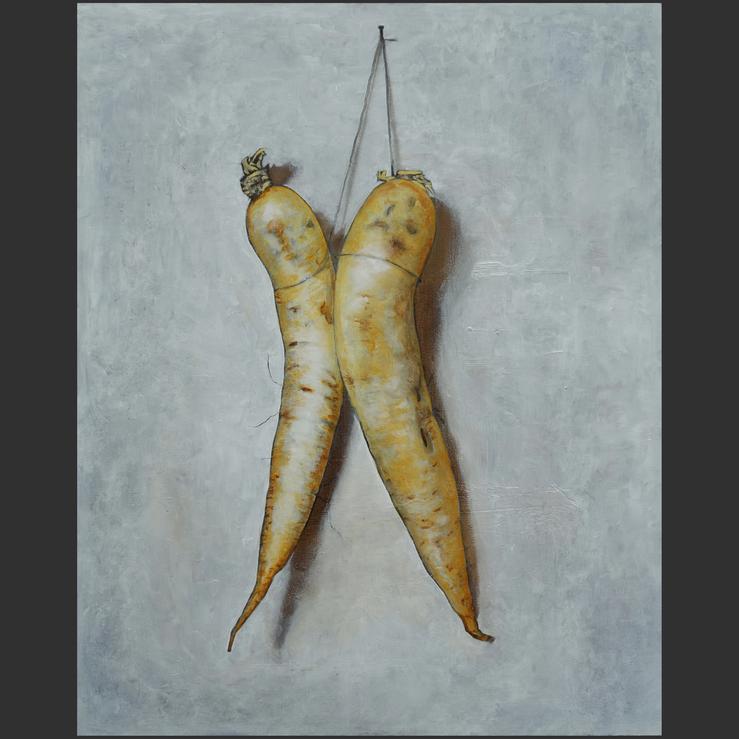 Suspended Daikon Radishes