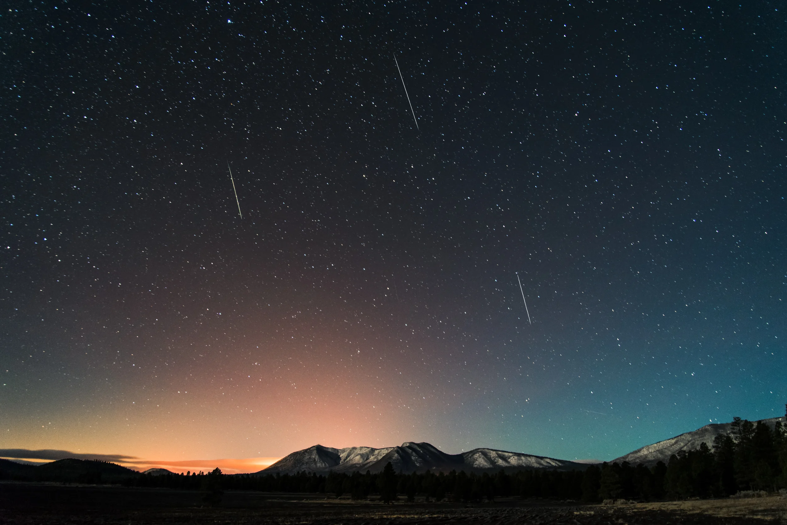 Geminid Meteors over Flagstaff