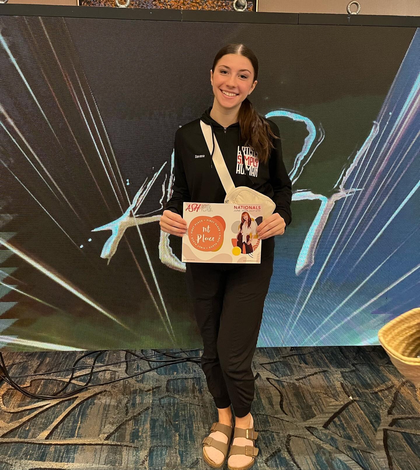 Congratulations to Savana Brochu-Martino who attended ASH Nationals in Orlando this week! She took several classes with amazing faculty, learned and performed a group piece, and performed her solo receiving a 1st place score, topping it off with many