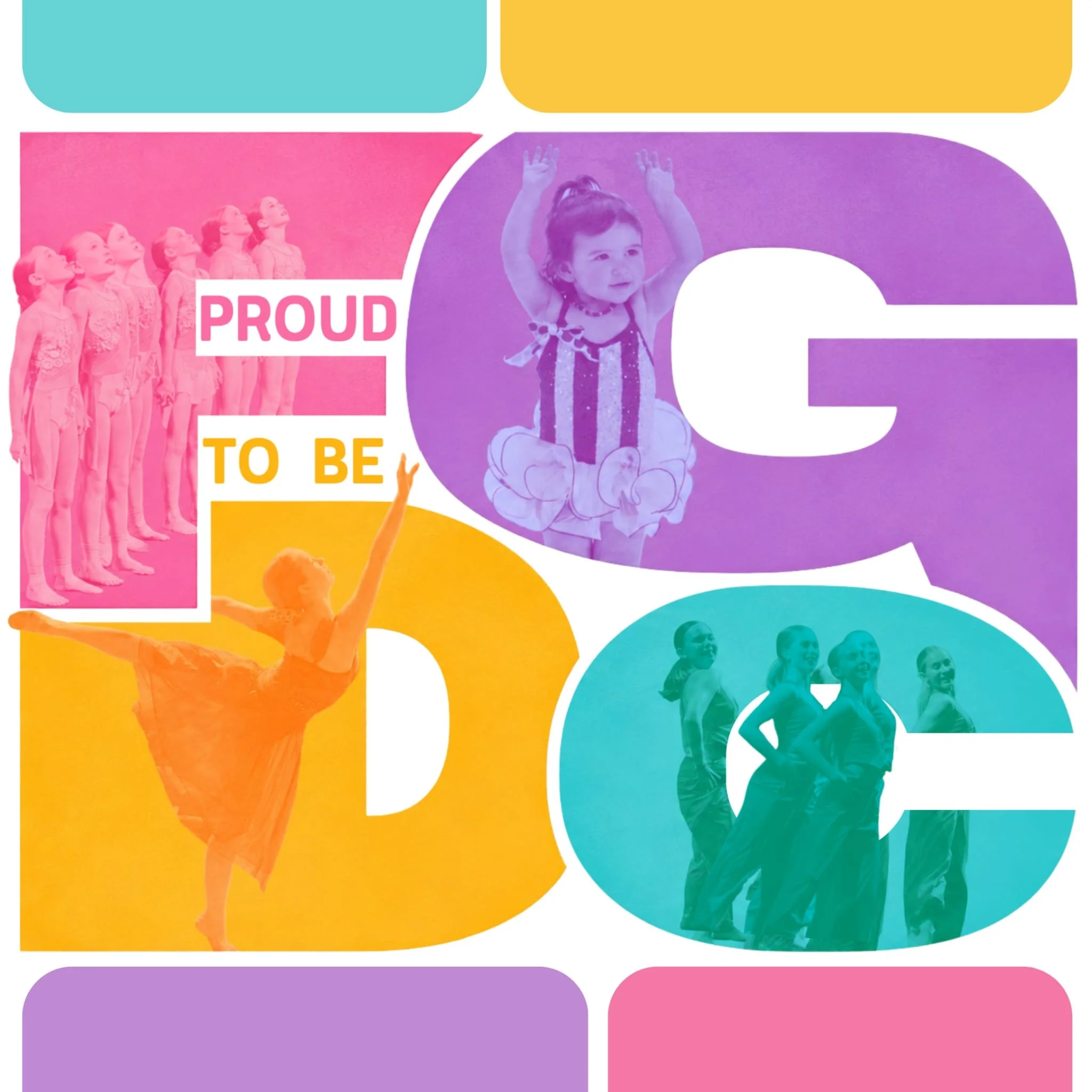 A poster in bright pastel colours