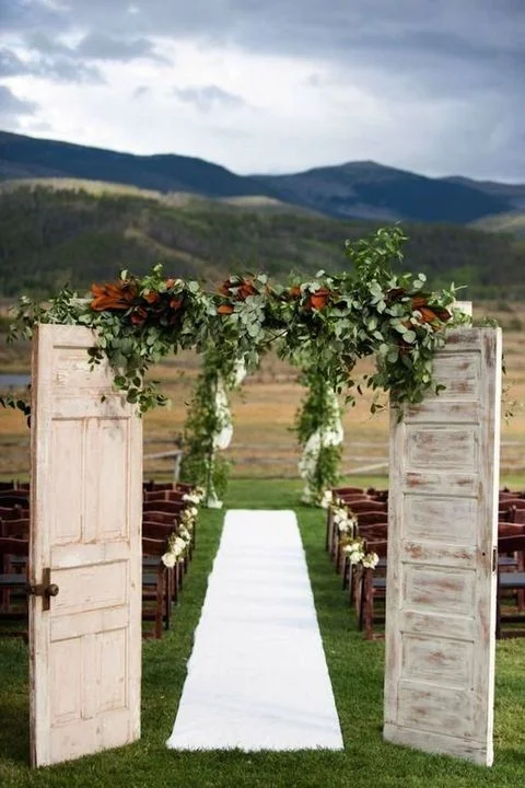 Rustic Wedding Unique Ceremony Doors.jpg