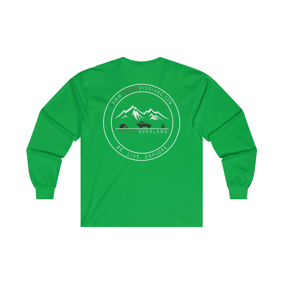 Large Line Logo & Circle Stamp Long Sleeve Tee — Rogue Overland
