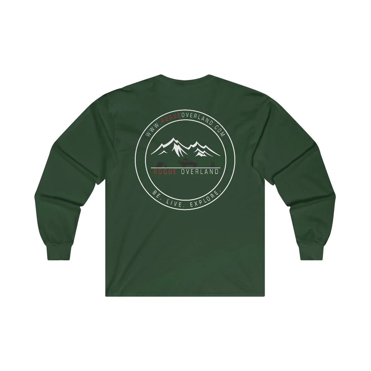 Large Line Logo & Circle Stamp Long Sleeve Tee — Rogue Overland