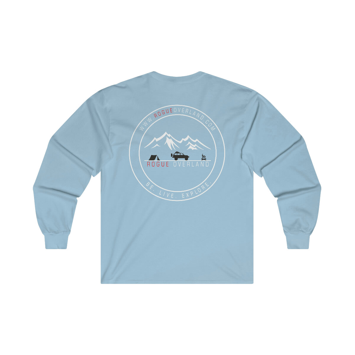 Small Line Logo & Circle Stamp Long Sleeve Tee — Rogue Overland Small Line Logo & Circle Stamp Long Sleeve Tee — Rogue Overland