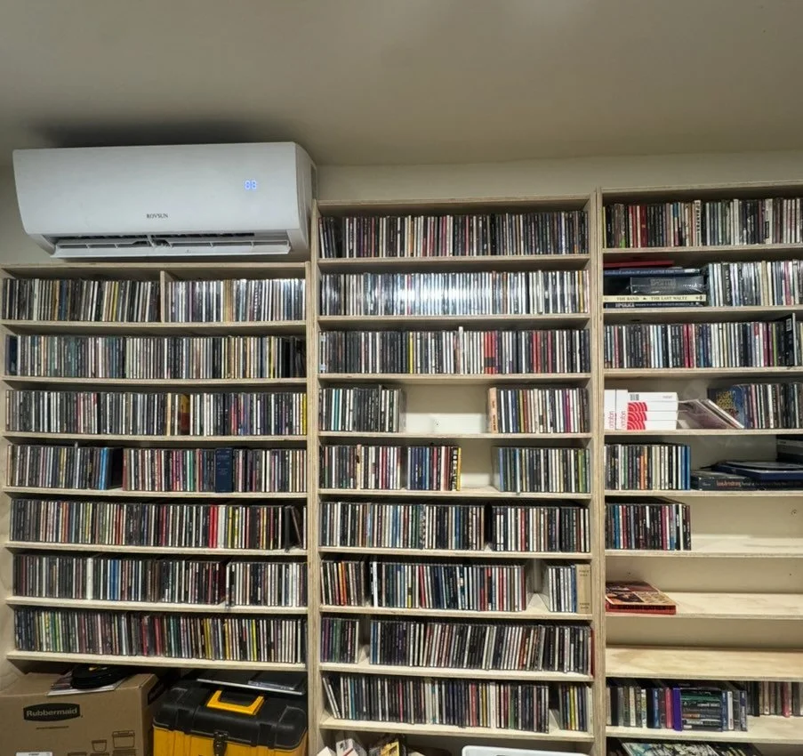 Just built new back-room shelving to house all the overflow CDs &mdash; which means we&rsquo;re restocking the floor with fresh CD&rsquo;s. Come dig!