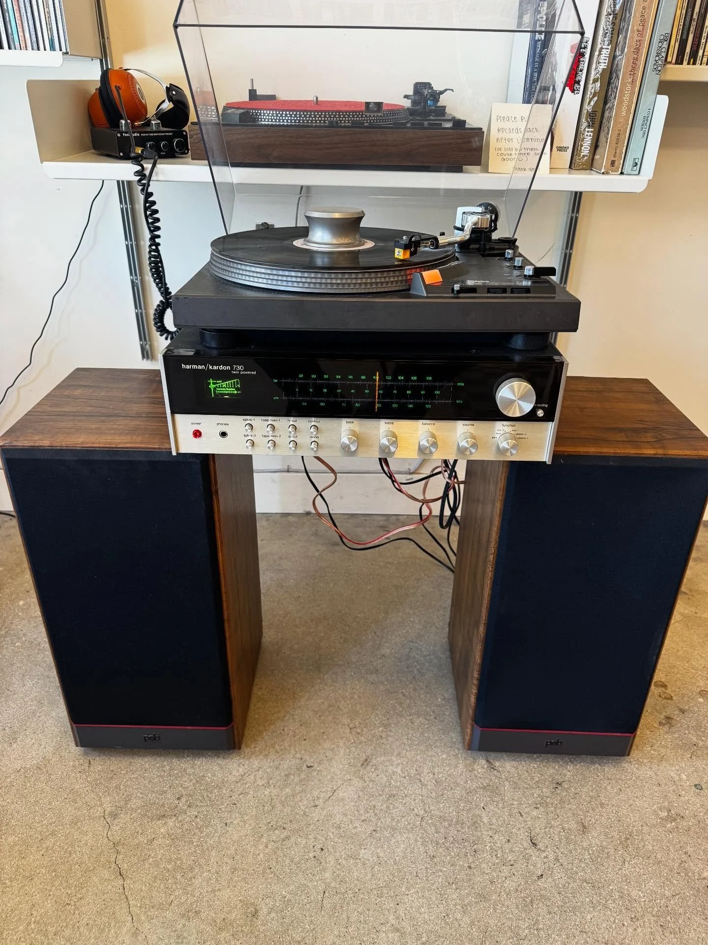 Out now, Harmon / Kardon 730 Twin Powered. Paired with a Technics SL-1900 both fully serviced both ready for their forever home.  #vinyl #recordstore #hifi  #records #eaglerock