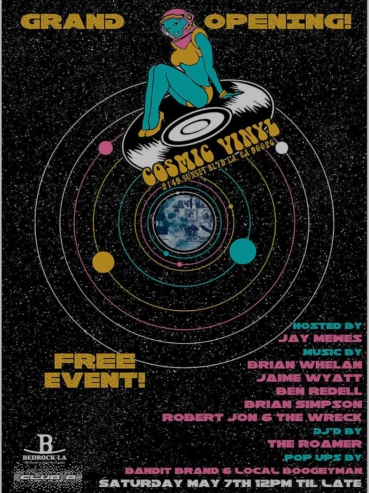 10 yeas and two days ago we opened Cosmic Vinyl. Started out in Echo Park but ended up in Eagle Rock about a year ago and we couldn&rsquo;t be happier, amazing community amazing people. Thank you everyone who supported us this past decade.