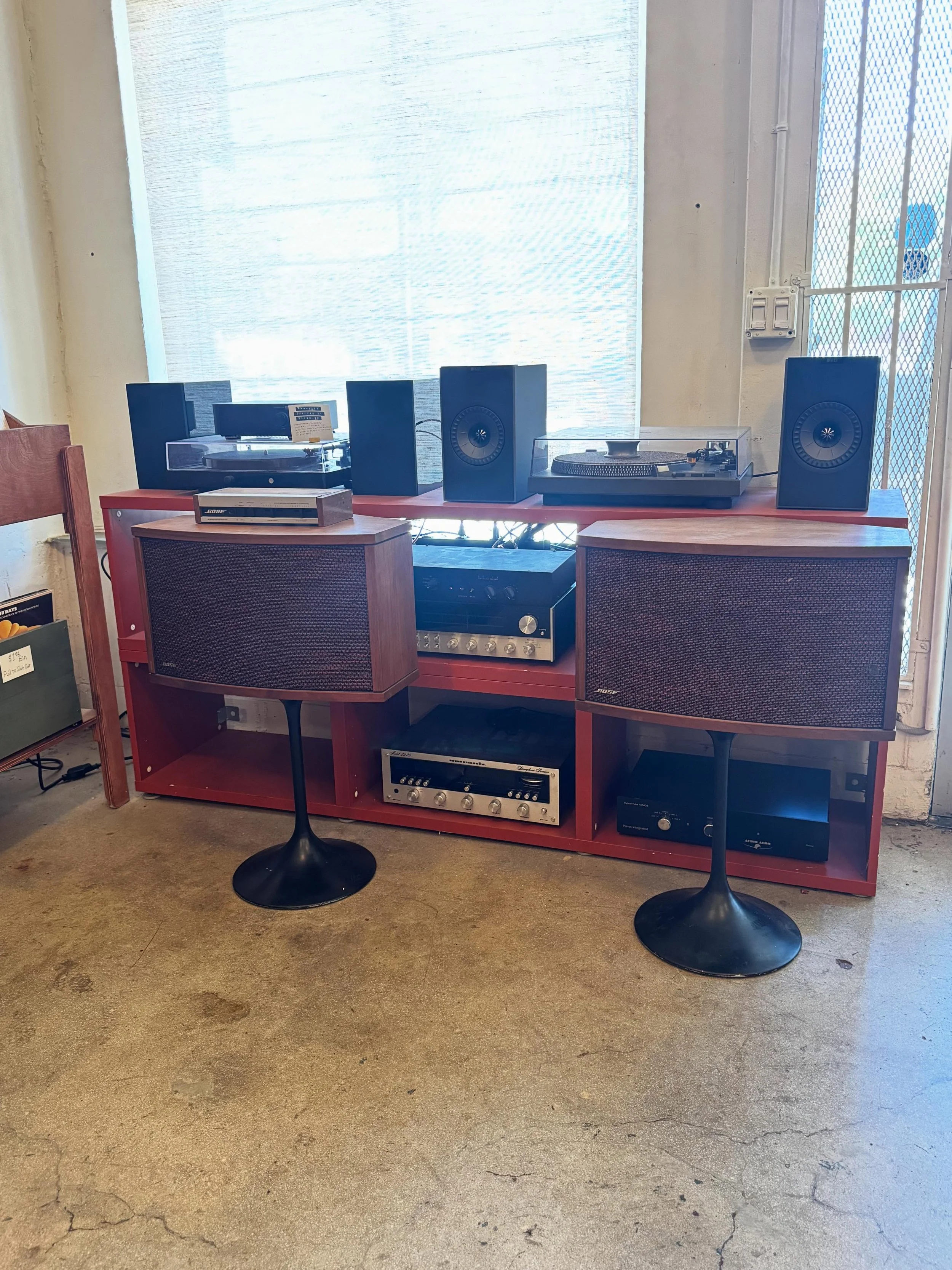Some of the items I picked up over the weekend. Bose 901 with stands and equalizer.  #vinyl #records #hifi #recordshop