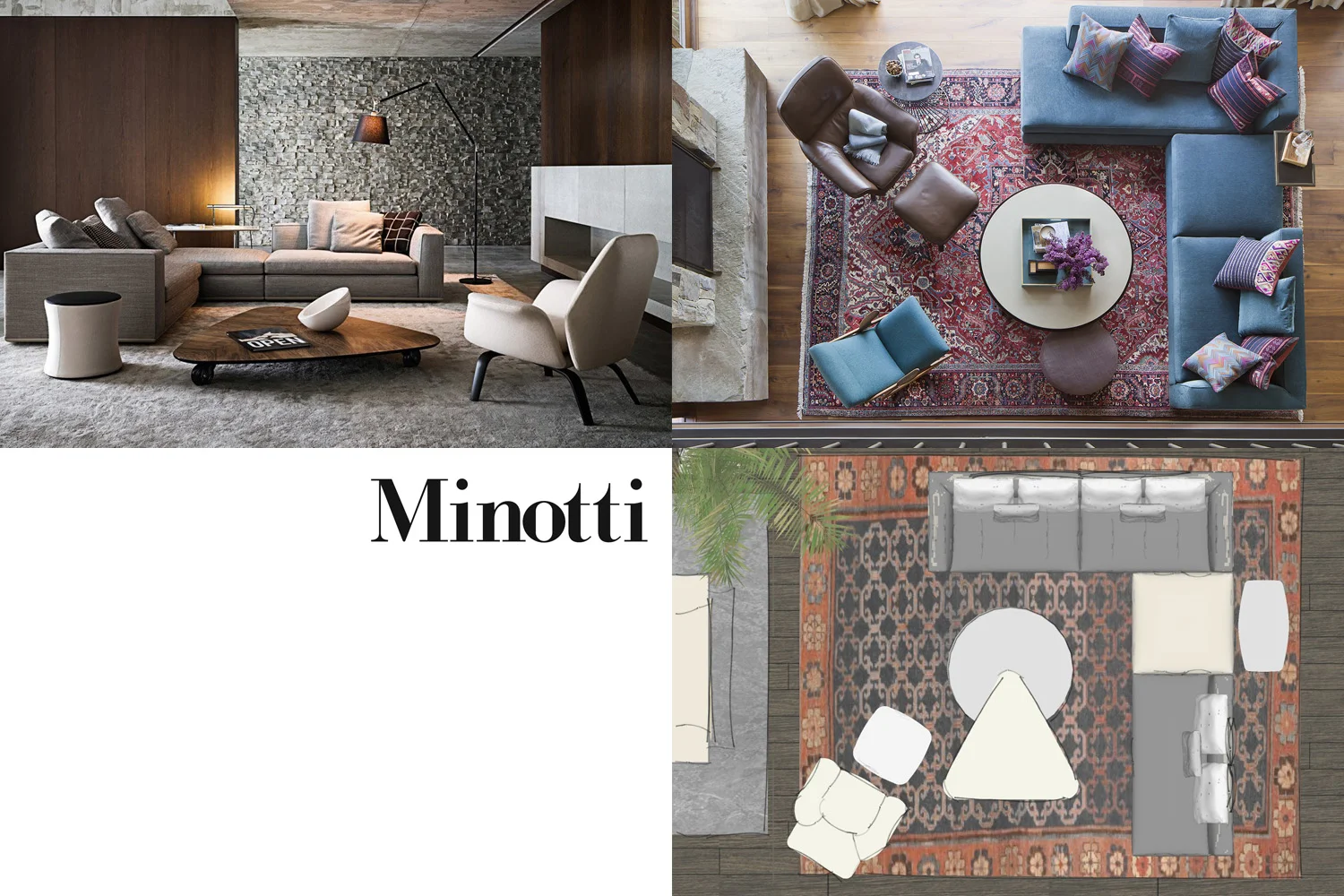 furniture selection, layout + photography of completed living room