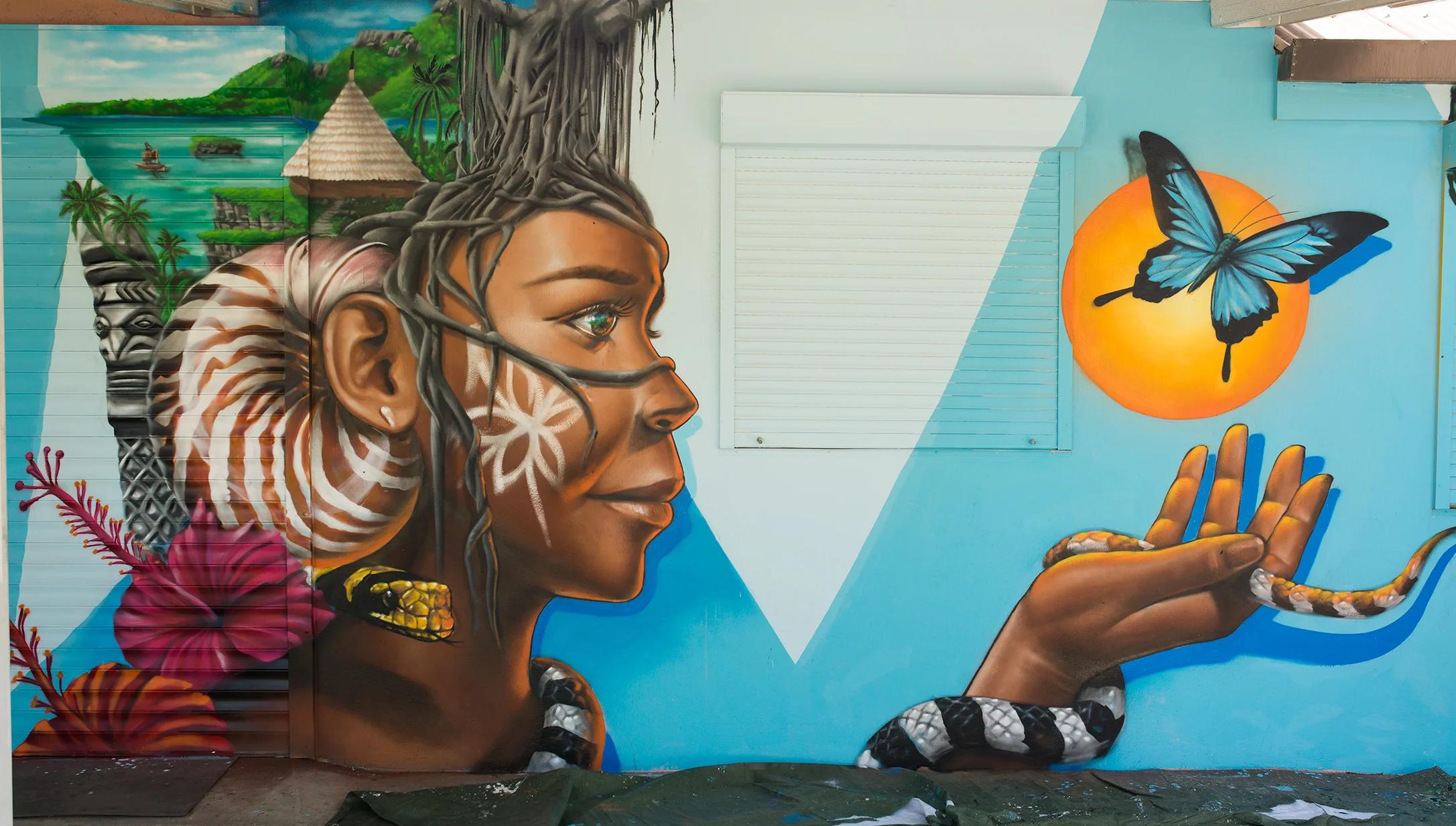 Mural in New Caledonia.