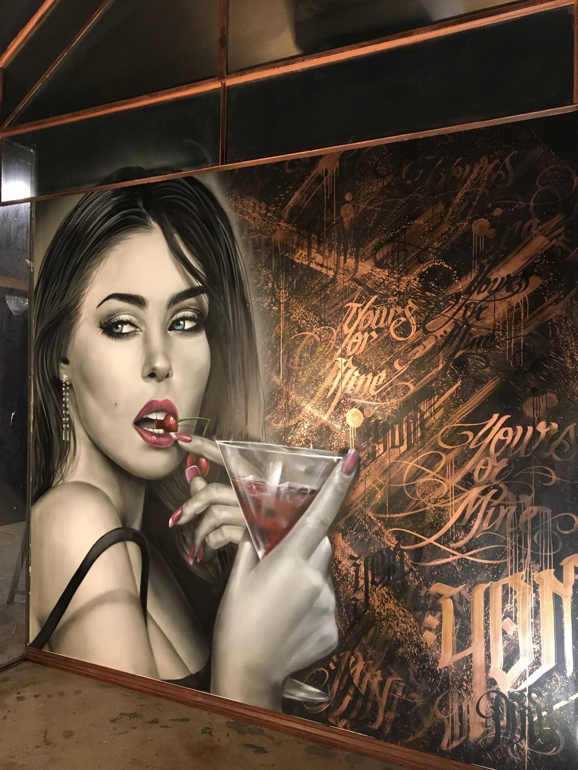 Painted at “yours or mine” restaurant bunbury