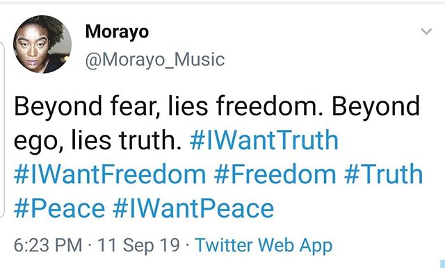 Freedom and Truth live in the same place they always have. It just takes overcoming ourselves to reach them. #Freedom #Peace #Truth #MorayoVlogs #MorayoMusic