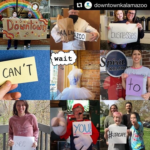 We ❤️ our downtown business neighbors!

#Repost @downtownkalamazoo ・・・
Downtown Kalamazoo businesses are eager to welcome you back downtown - until then make sure to let your favorite downtown business know how much you love them and support them any