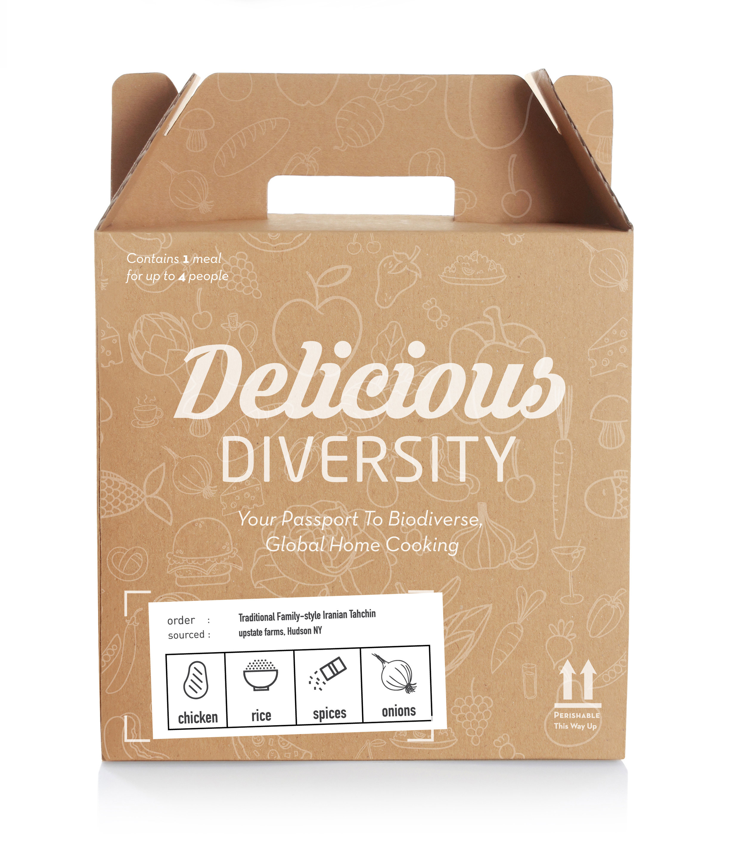 Delicious Diversity Delicious Diversity takes you on a culinary adventure the whole family can enjoy -- without leaving the comfort of home. Our pre-portioned meal kits feature the freshest, seasonally-grown biodiverse foods that you know and love, as well as exciting international ingredients that you have yet to discover.