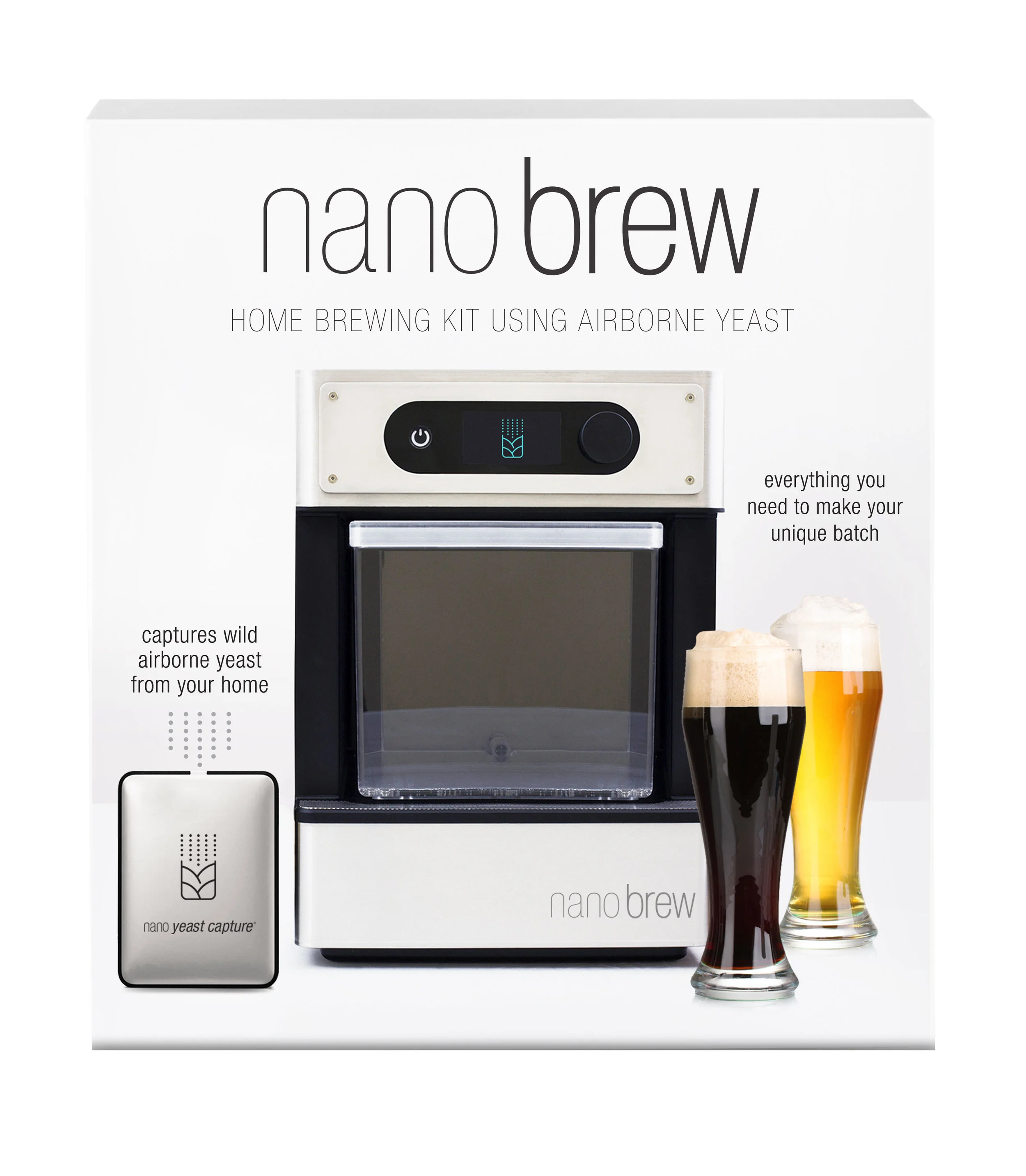 NanoBrew Nanobrew is your key to a truly distinctive beer. Our home brewing kits use the wild, airborne yeast around you to brew beer that reflects your terroir. That means your beer will taste totally different than your friend who lives across town.