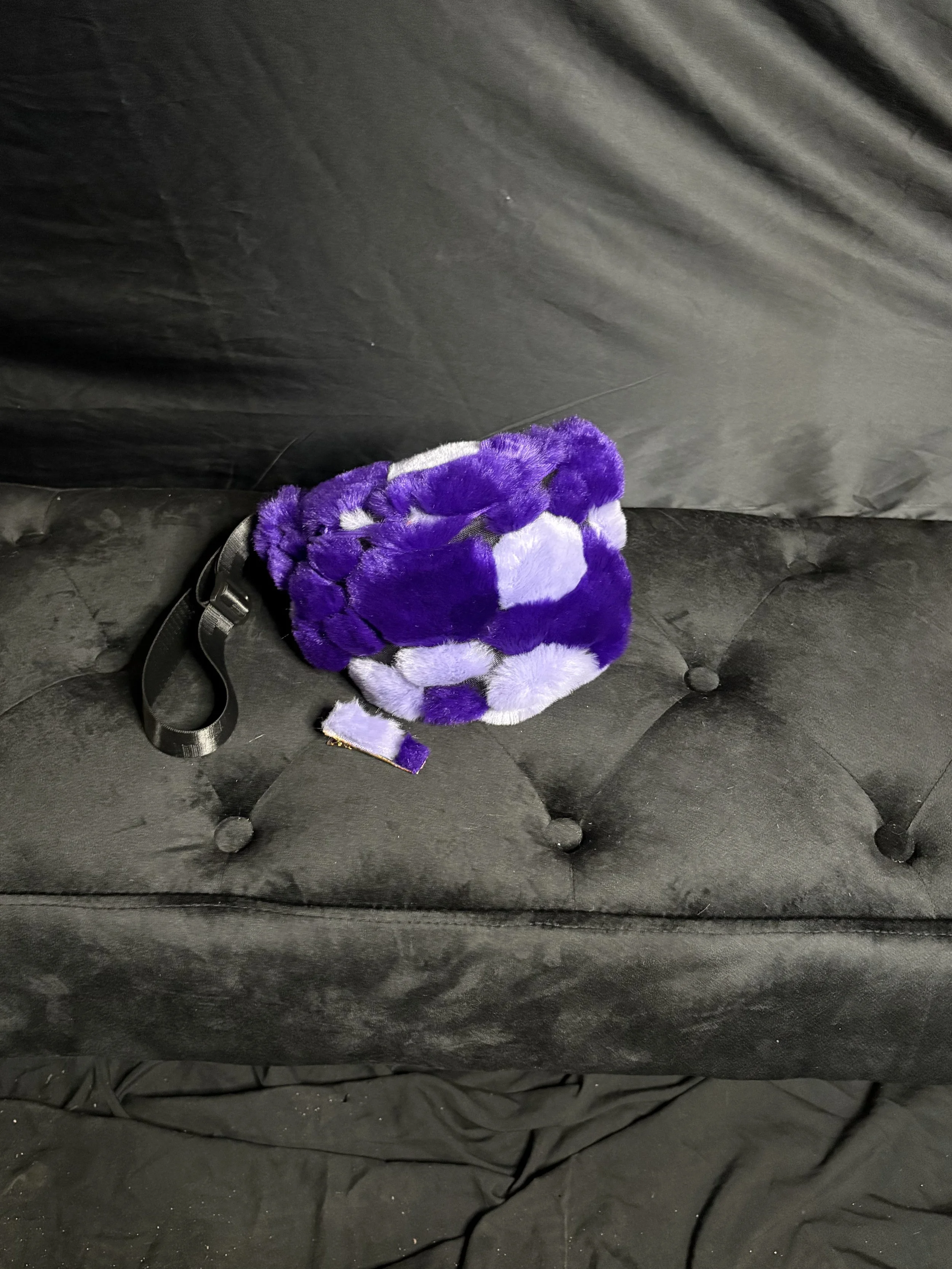 Purple Puff Faux Fur Fanny Pack