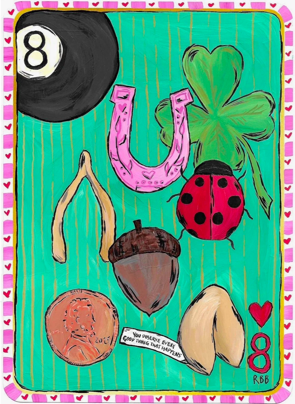 8 of Hearts - Dopamine Deck