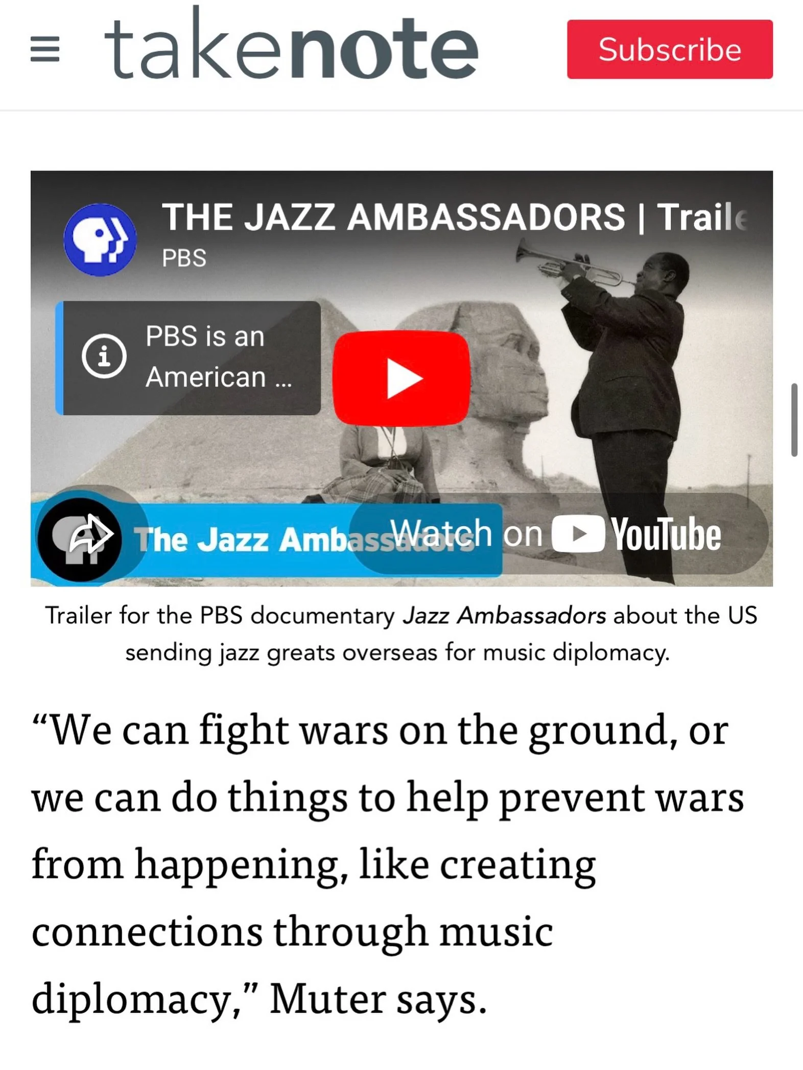 Honored to be featured in @berkleecollege @berkleeonline &lsquo;s Take Note magazine! Thank you to Talia Smith-Muller for such a thoughtful conversation about music, education, performance, and cultural diplomacy with the @statedept 

&ldquo;We can f