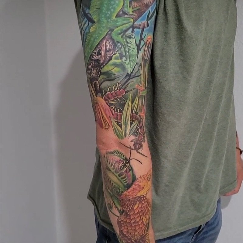 Scott Smallz Full Color Arm Sleeve Tattoo