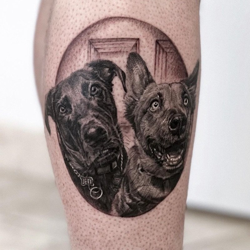 John Millan Realistic Dogs Tattoo