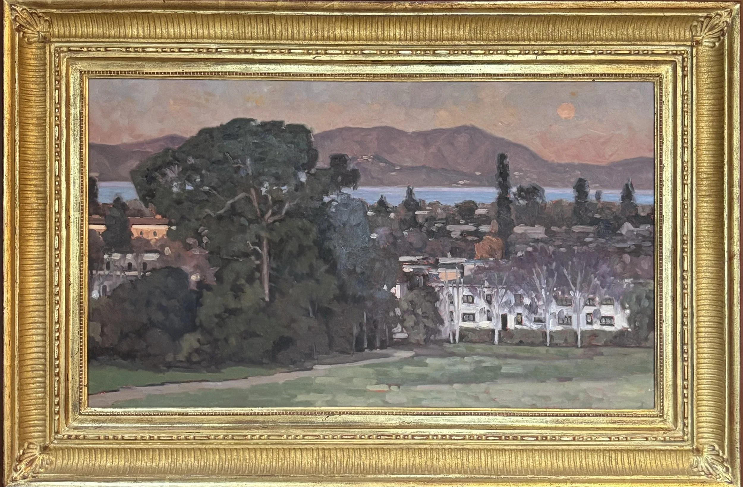 Moon over Rockridge
26X38 including 22k gold leaf frame
$5000 plus tax