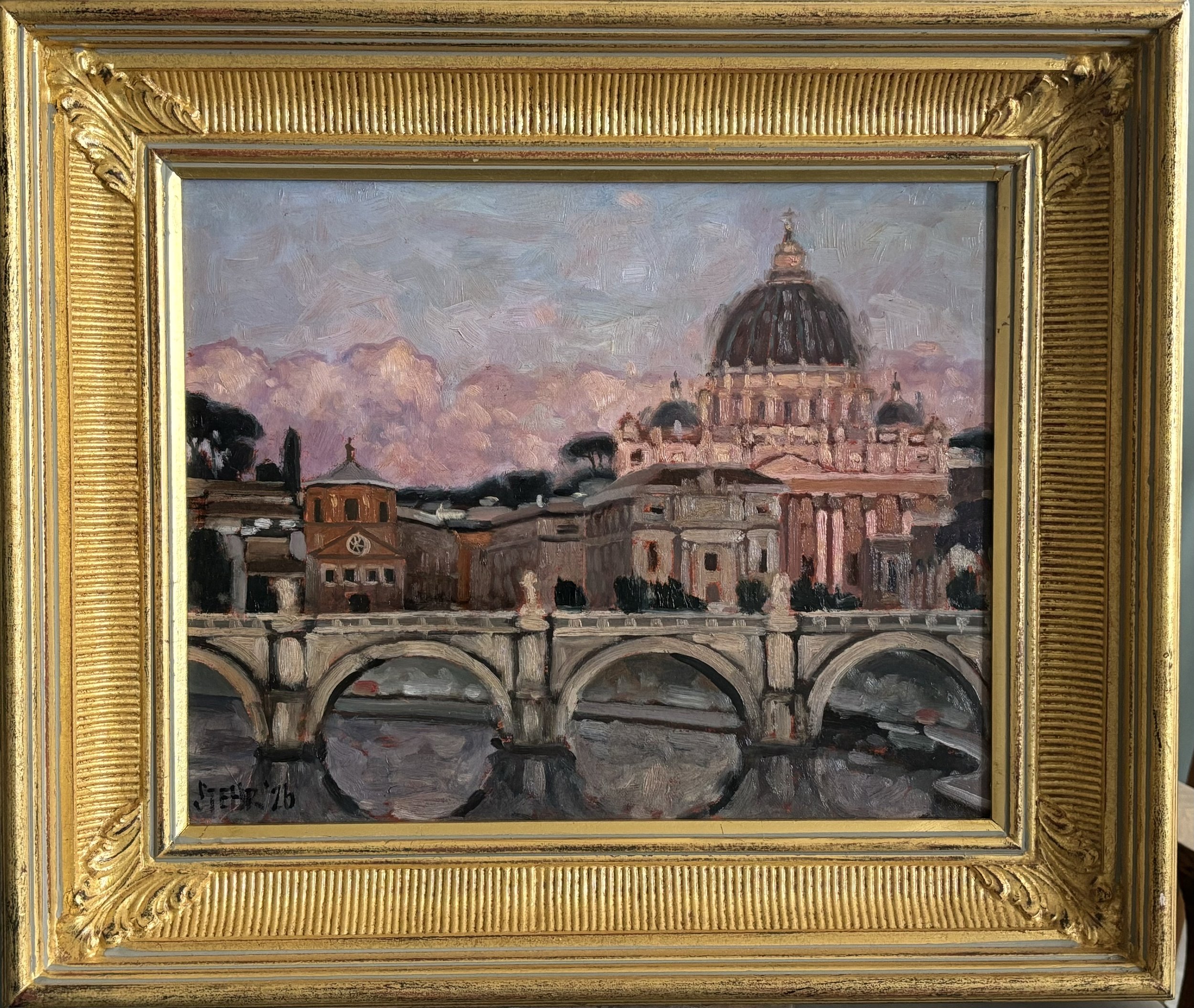 23. Morning at St. Peter's, Rome
18 x 21 including frame
$1250 plus tax