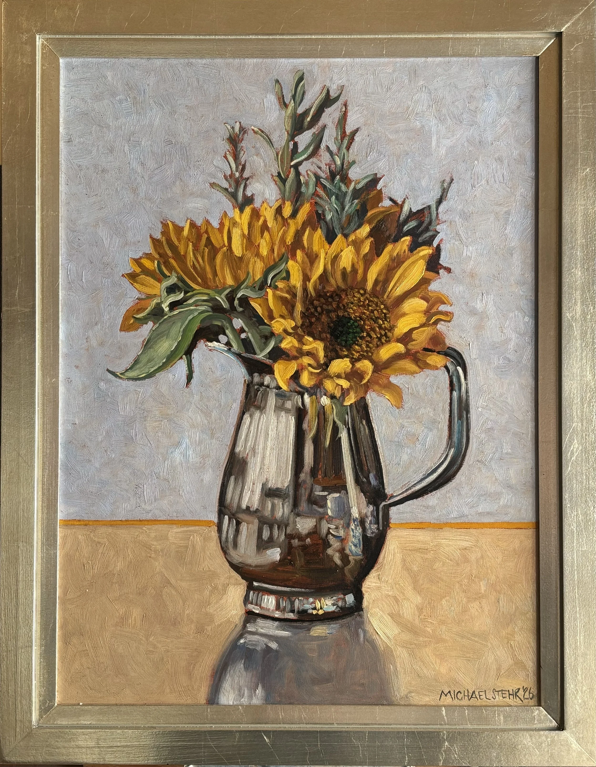 20.Sunflowers in a Pitcher
21 x 28 including frame
$2500 plus tax