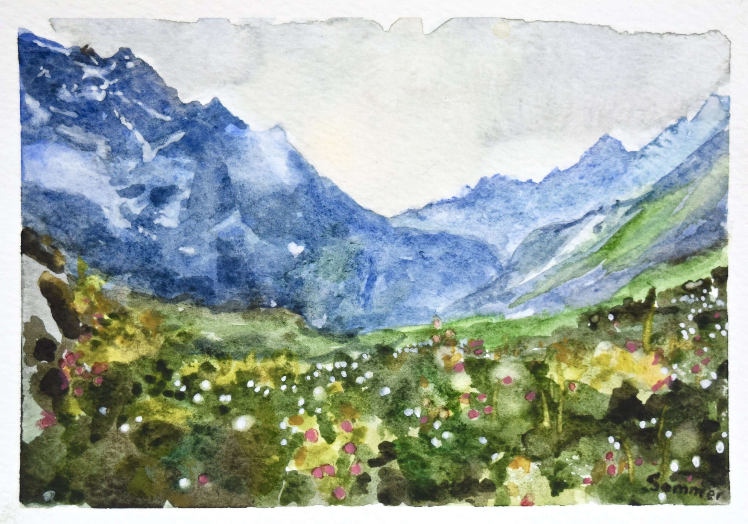 6" x 8" watercolor painting