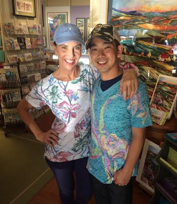 jake shimabukuro with artist sherri reeve wearing 'dancing with the stars'. 2016