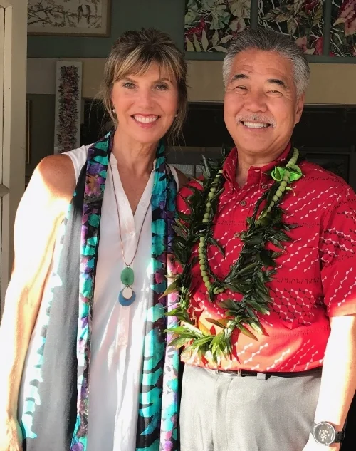 Sherri with Governor Ige, July 2018