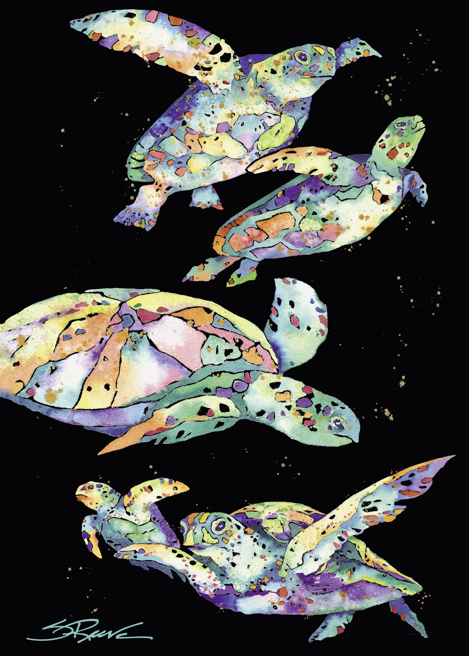 Midnight Travelers 5x7 Greeting Card.jpeg