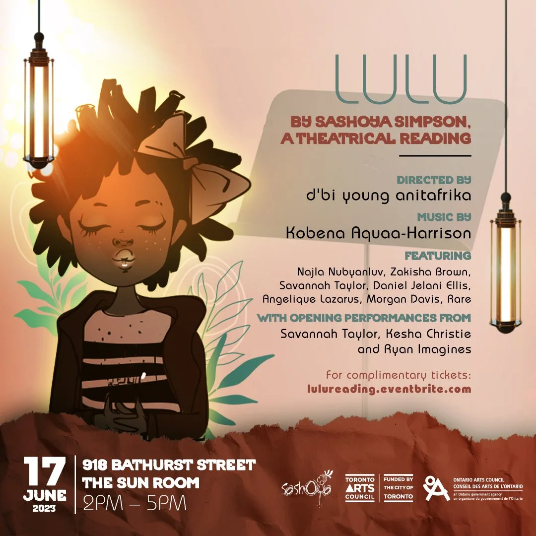 d'bi.young anitafrika Directs and Dramaturges Staged Reading of Lulu, a New Play by Sashoya Simpson