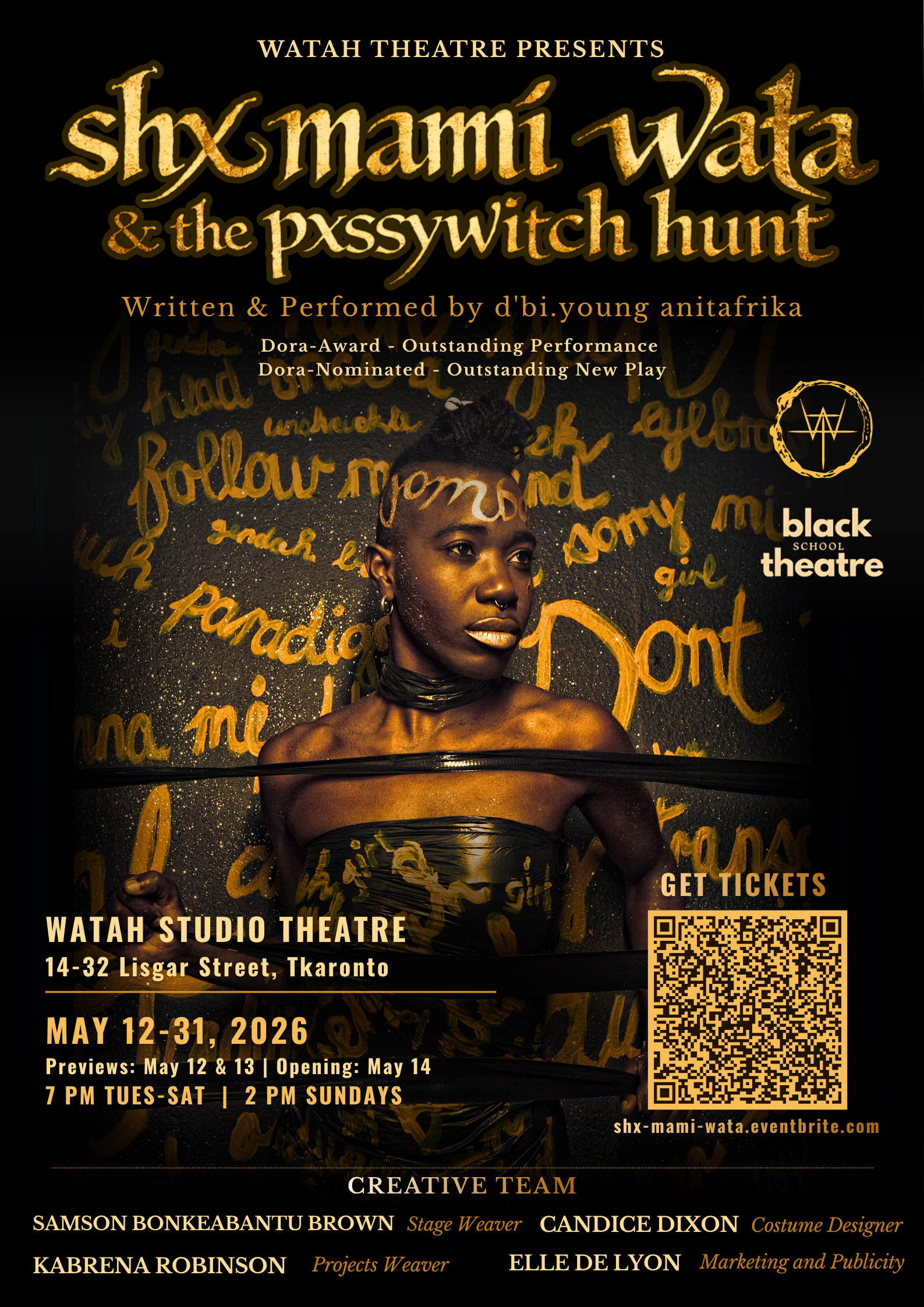 10 Year Anniversary Production of 'shx mami wata &amp; the pxssywitch hunt' with Dr. d'bi.young anitafrika