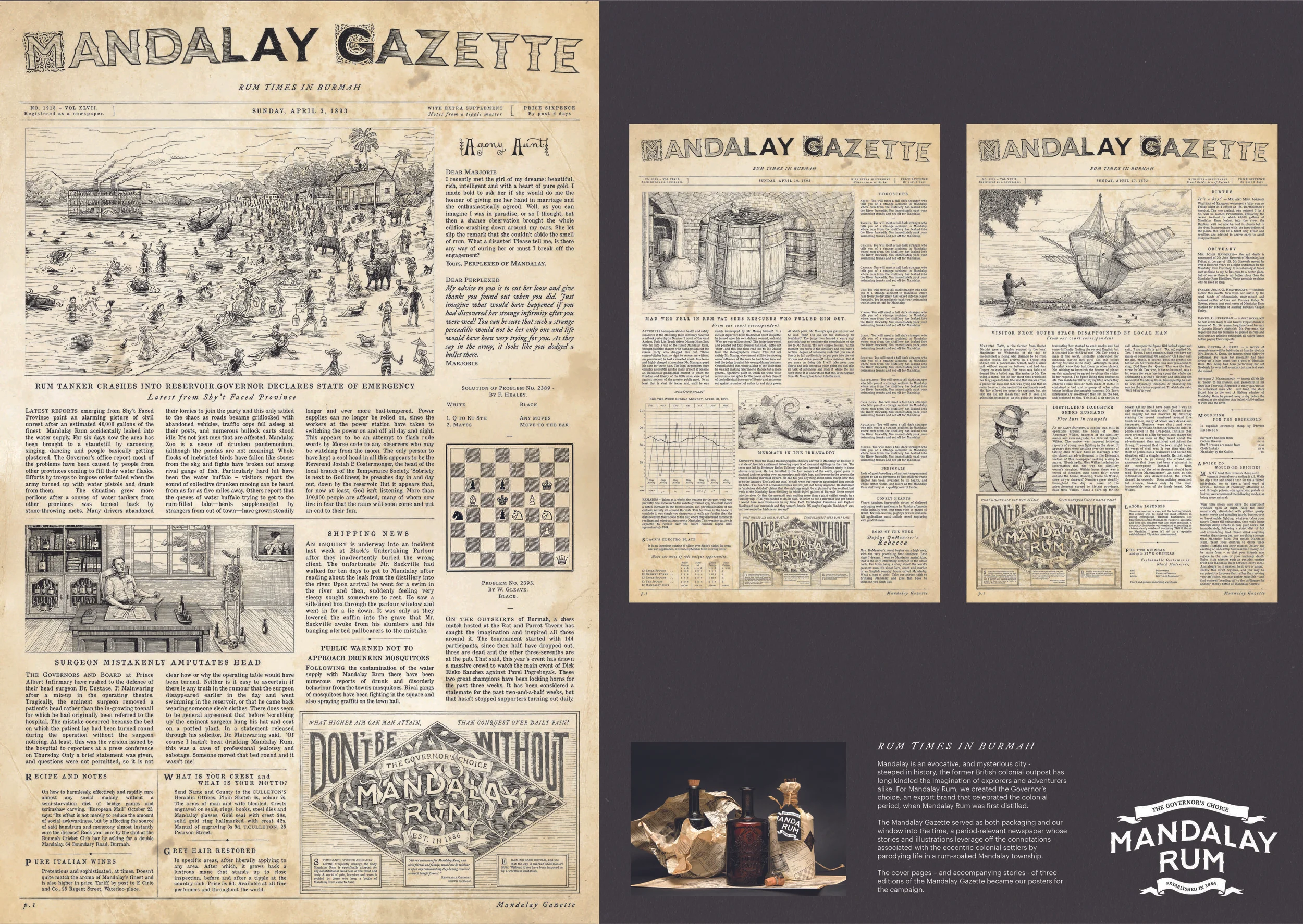 The posters we wrote and created, which doubled as a unique bottle-wrap.&nbsp;