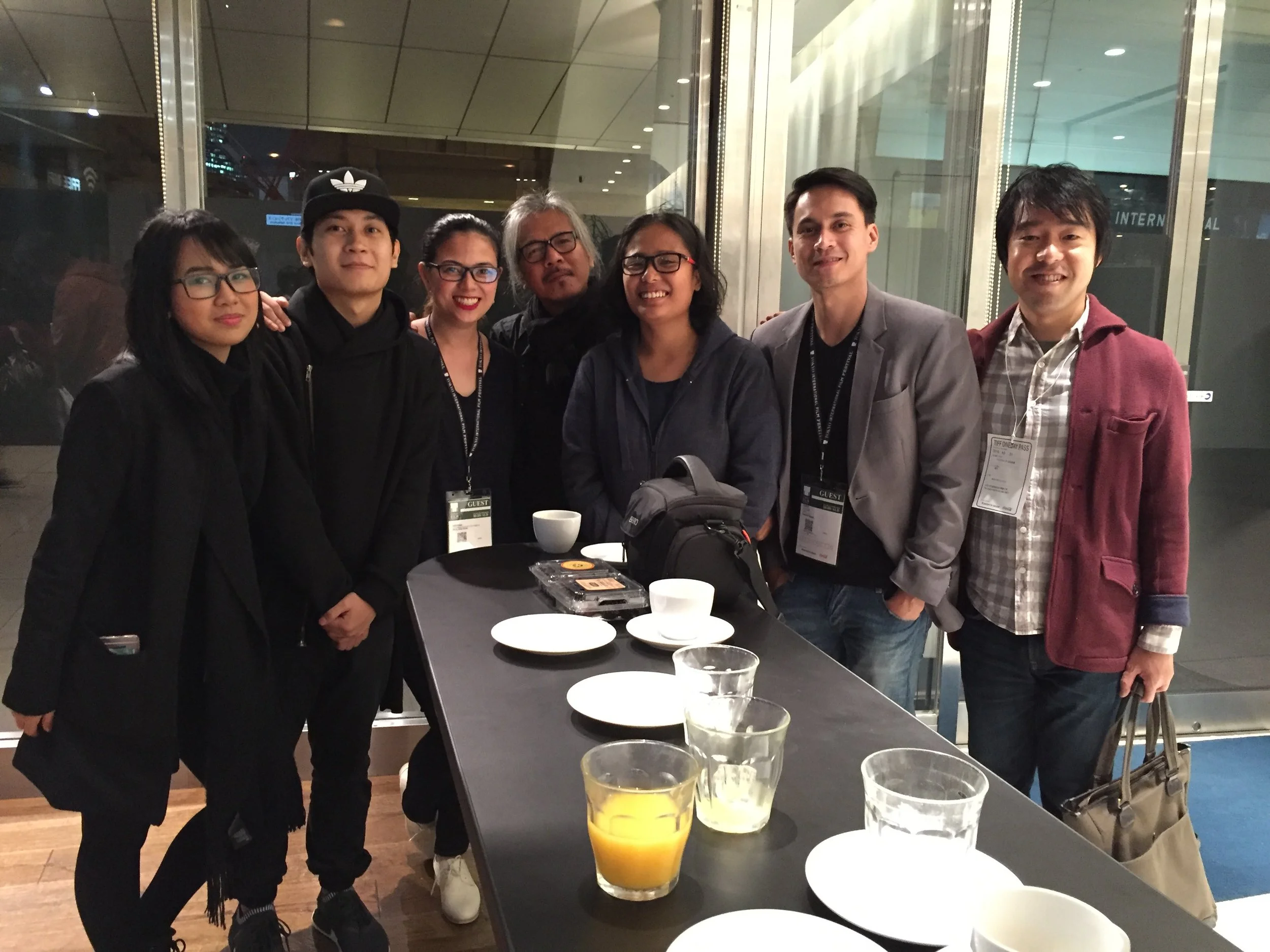Pamela Reyes, Mikhail Red, Liza Dino-Seguerra, Lav Diaz, Hazel Orencio, Arnold Cruz Reyes, and me