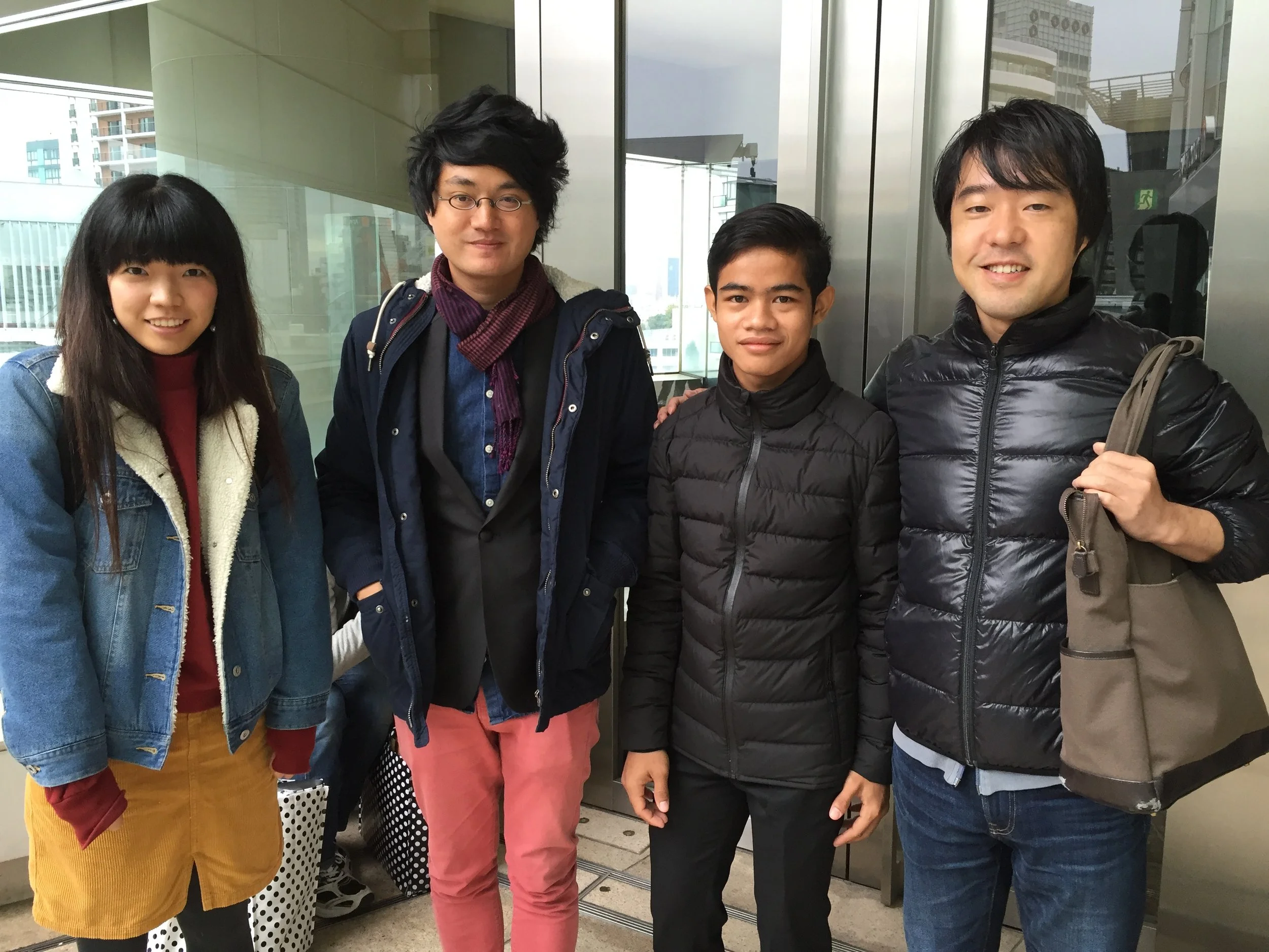 Akiyo Fujimura, Davy Chou, Khmeng Peal Komsoth, and me